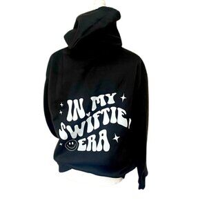 NWT “In My Swiftie Era” Inspired Hooded Sweater – Women’s Size M – Black